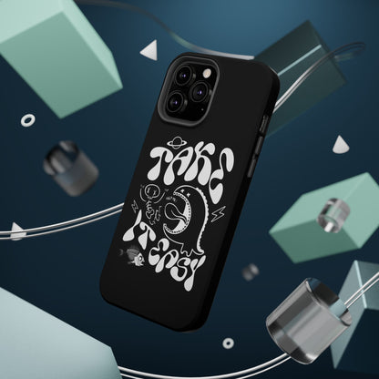 Magnetic Phone Case - Take It Easy Design, Cute Phone Cover, Gift for Him or Her, Trendy Accessories, Unique Tech Gifts
