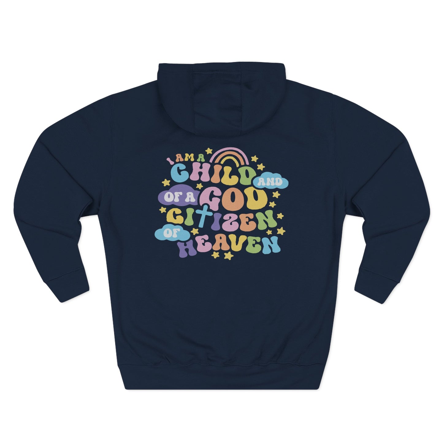 Child of a God Citizen of Heaven Hoodie | Pastel Rainbow Faith Design