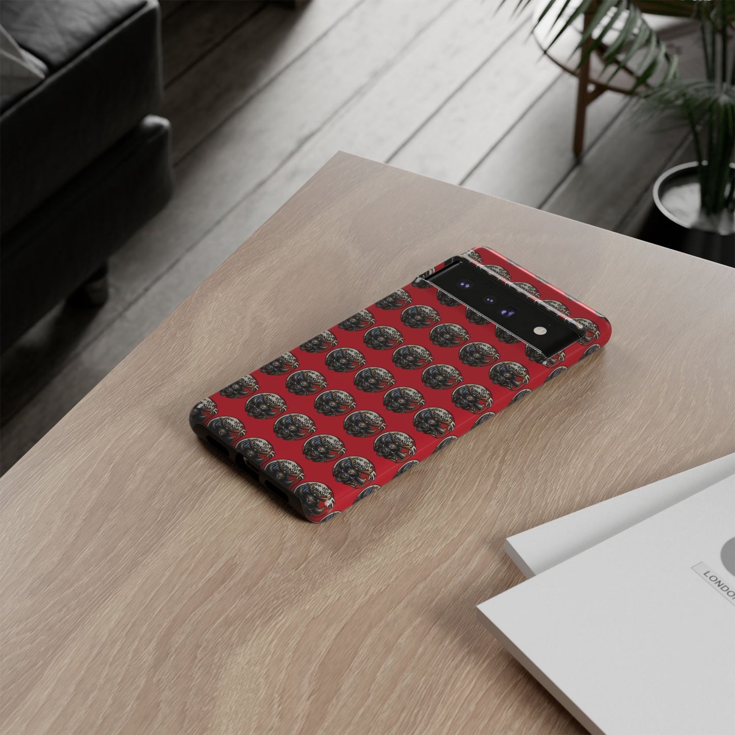Bold Phone Case, Tough Phone Cover, Red Phone Protector, Unique Gift for Him/Her, Trendy Tech Accessory