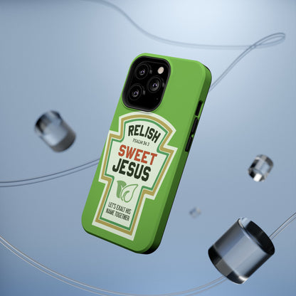 Relish Sweet Jesus Phone Case, Christian Gift, Impact-Resistant Case, Religious Phone Accessory, Faith-Based Present, Celebration Case