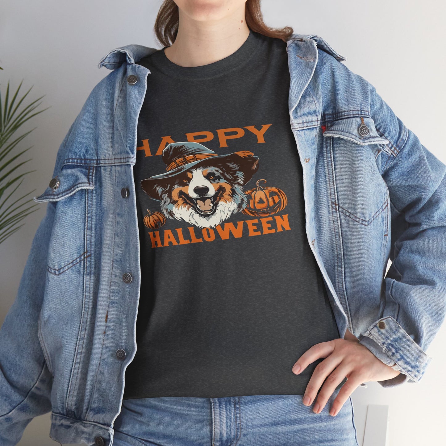 Halloween Dog Graphic Tee, Unisex T-Shirt, Spooky Pet Shirt, Fall Apparel, Trick or Treat Top
