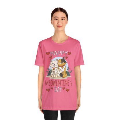 Happy Meowentine's Jersey Short Sleeve Tee