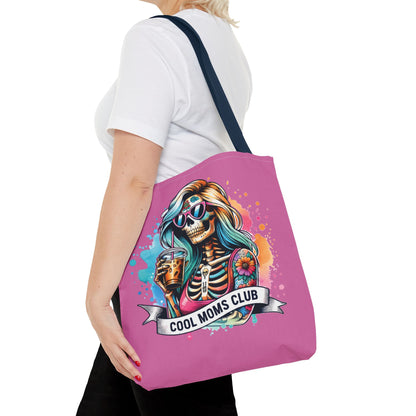 Cool Moms Club Tote Bag, Fun Tote, Sisterhood Gift, Beach Bag, Halloween Accessory, Colorful Shoulder Bag