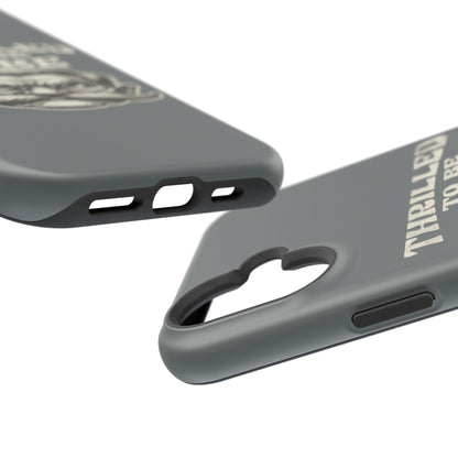 Phone Case — "Thrilled to Be Here" Vintage Mustache Man Impact Case