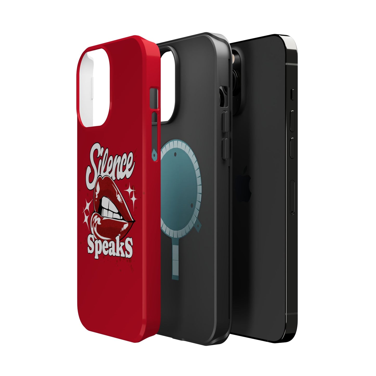 Bold Expression Magnetic Tough Cases, Phone Cover, Gift for Her, Pop Art, Trendy Accessory, Silence Speaks Design