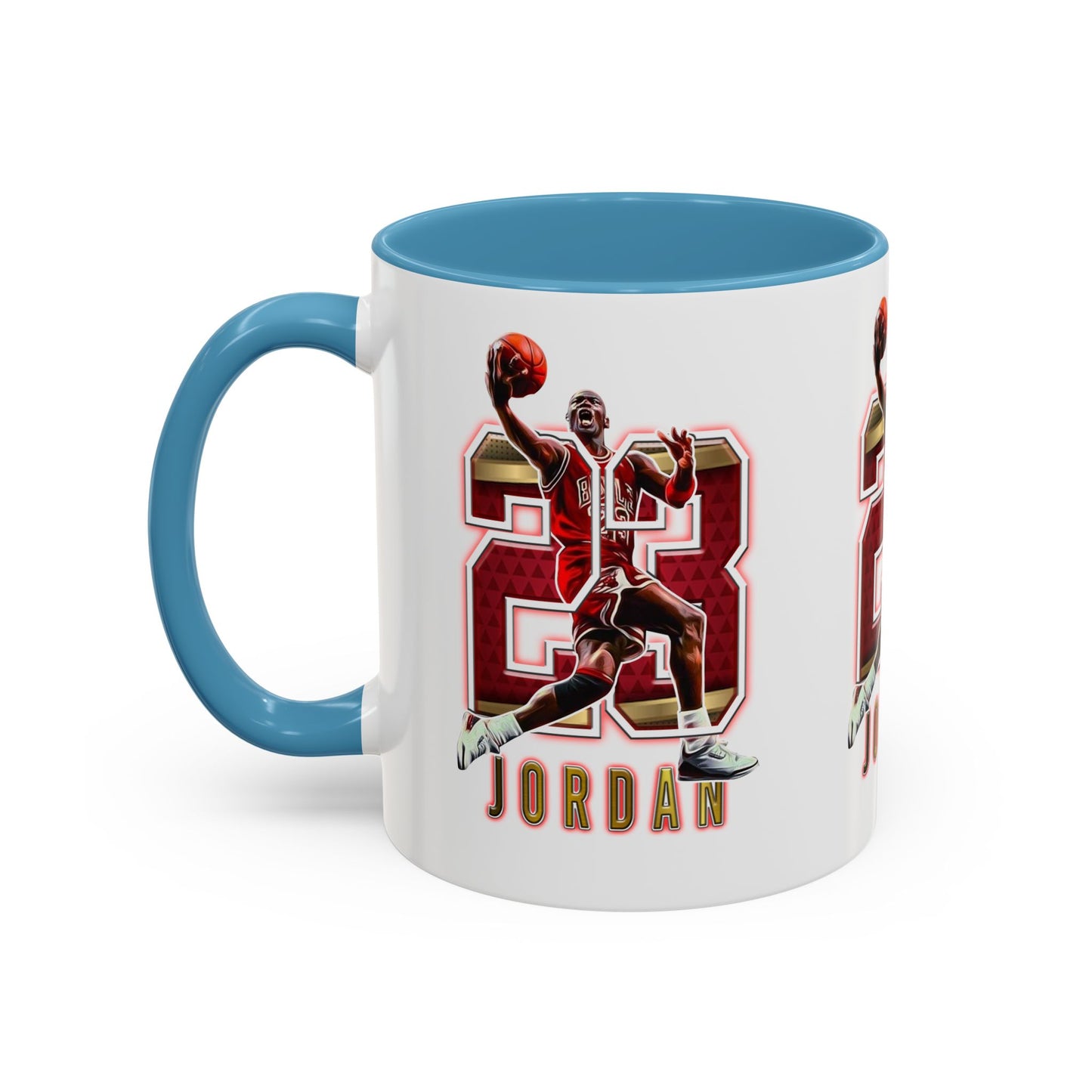 Michael Jordan Accent Coffee Mug - 11oz & 15oz - Perfect Gift for Sports Fans, Collectors, Basketball Lovers, Unique Gift Idea