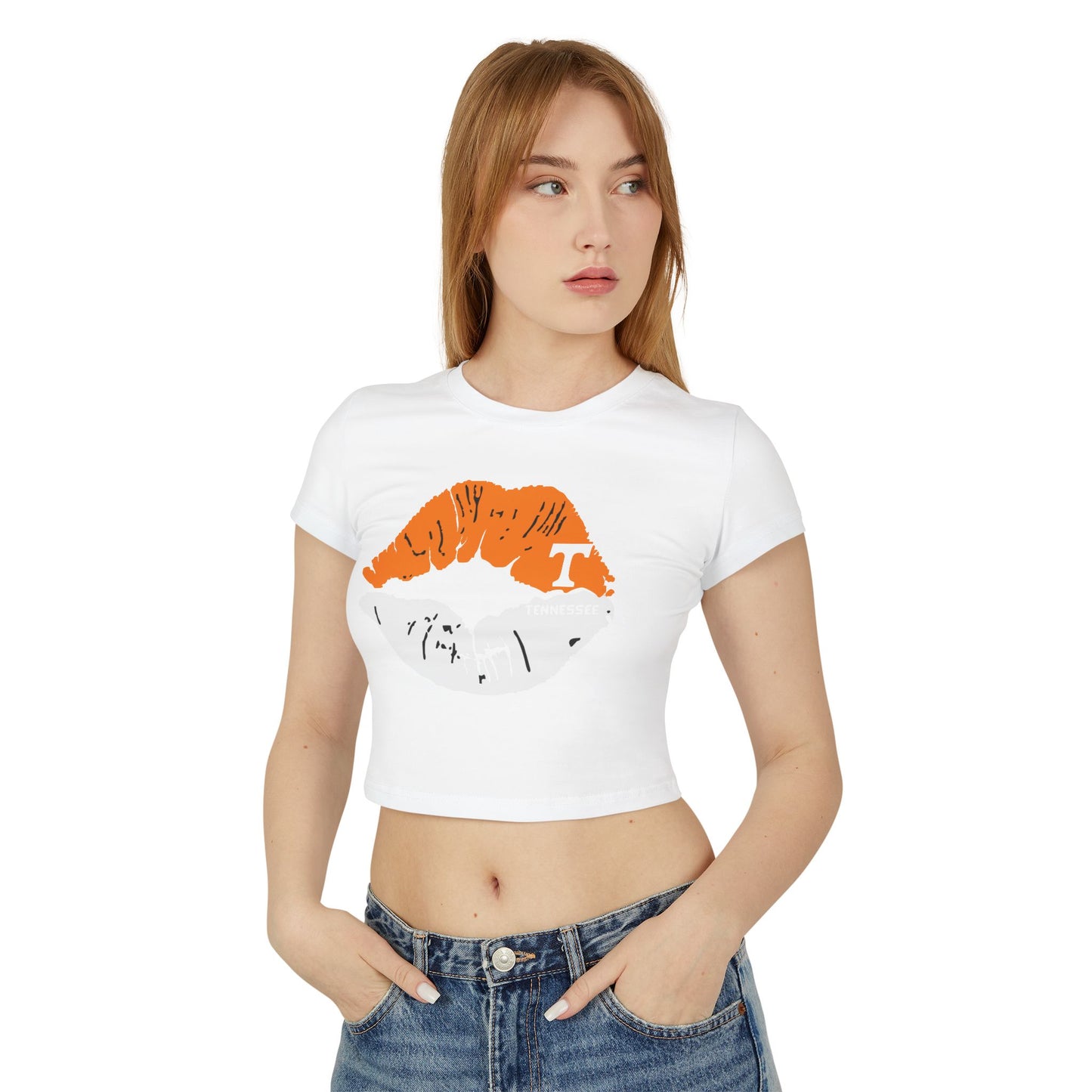 Stylish Tennessee Vols Women's Baby Tee with Lip Print