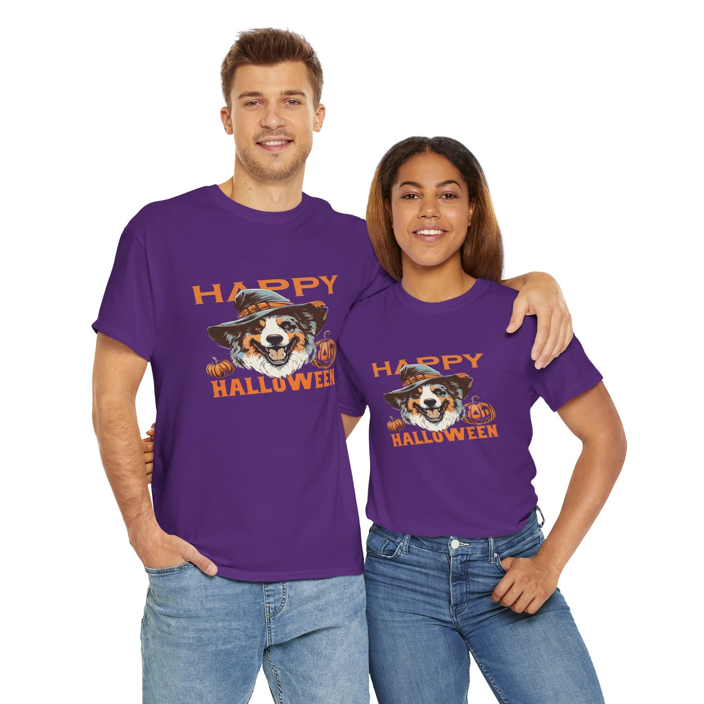 Halloween Dog Graphic Tee, Unisex T-Shirt, Spooky Pet Shirt, Fall Apparel, Trick or Treat Top