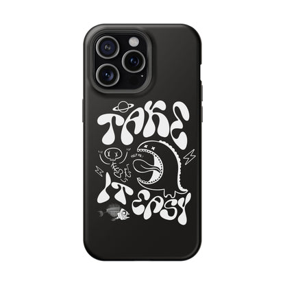 Magnetic Phone Case - Take It Easy Design, Cute Phone Cover, Gift for Him or Her, Trendy Accessories, Unique Tech Gifts