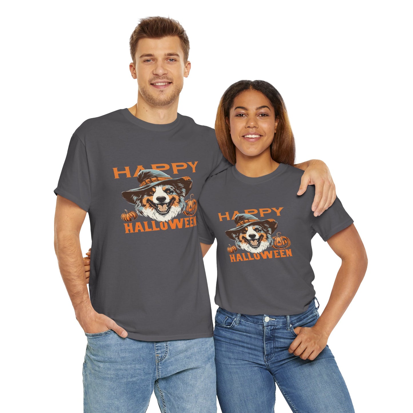 Halloween Dog Graphic Tee, Unisex T-Shirt, Spooky Pet Shirt, Fall Apparel, Trick or Treat Top