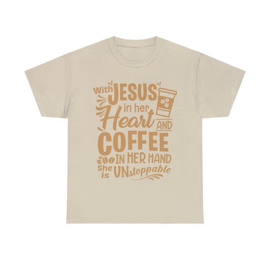 Jesus and Coffee Heavy Cotton Tee