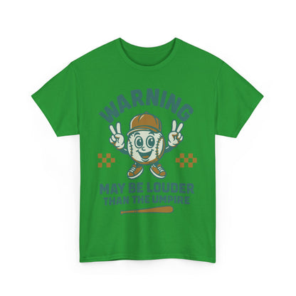 Warning T-Shirt, Fun Umpire Tee, Unique Sports Gift, Casual Wear, Perfect for Baseball Fans