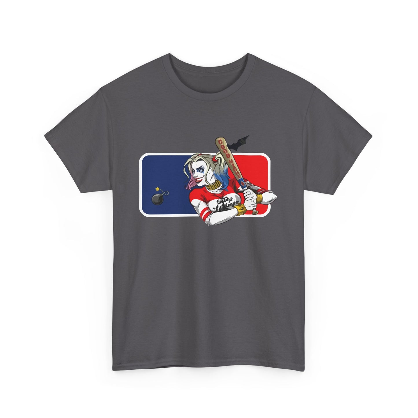 Unisex Baseball Graphic Tee - Harley Quinn DC Casual Wear for Sports Lovers
