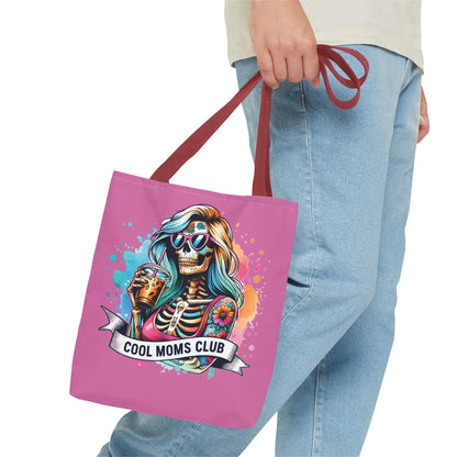 Cool Moms Club Tote Bag, Fun Tote, Sisterhood Gift, Beach Bag, Halloween Accessory, Colorful Shoulder Bag