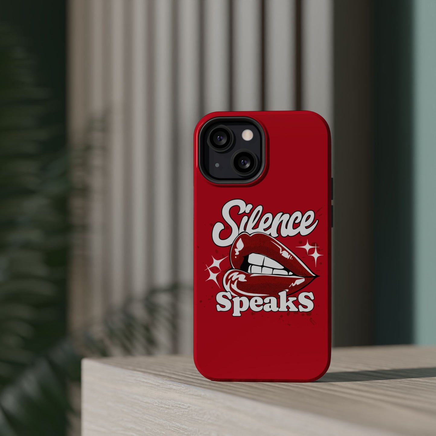 Bold Expression Magnetic Tough Cases, Phone Cover, Gift for Her, Pop Art, Trendy Accessory, Silence Speaks Design