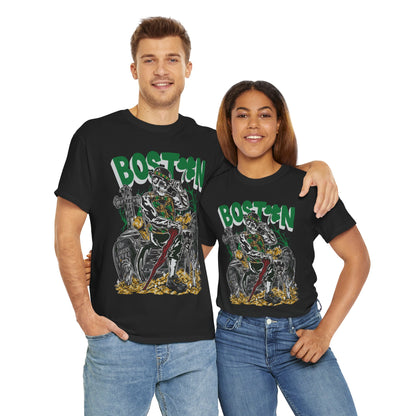 Boston Graphic Tee, Unisex Heavy Cotton T-Shirt, Vintage Boston Shirt, Irish Pride Apparel, St. Patrick's Day Gift, Casual Wear
