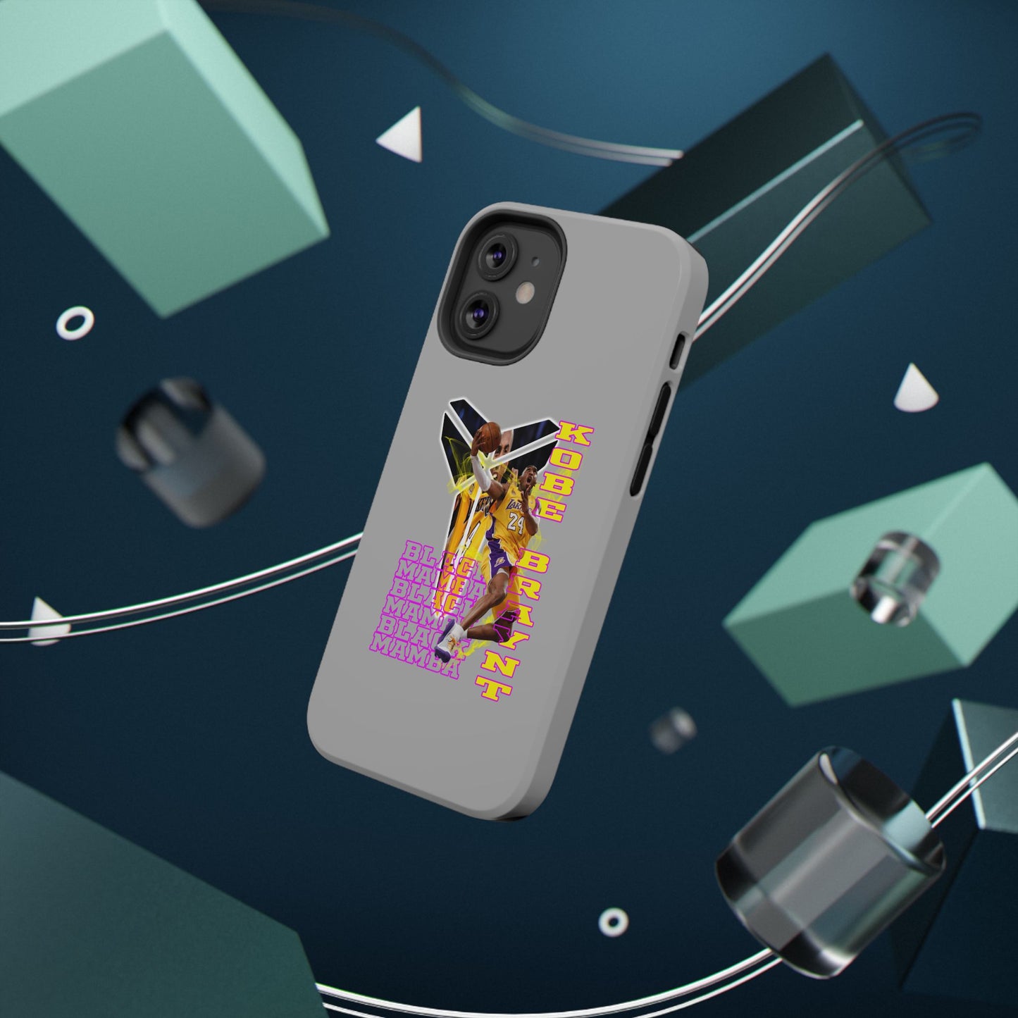 Impact-Resistant Phone Case — Bold Retro Basketball Graphic