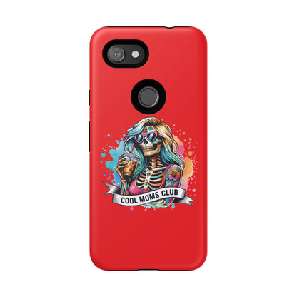 Cool Moms Club Phone Case - Tough Cases, Funky Phone Cover, Gift for Moms, Skeleton Design, Trendy Tech Accessories