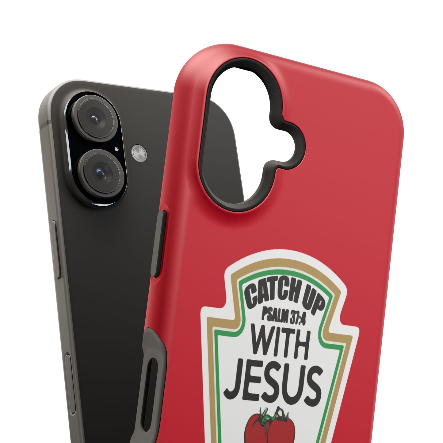 Fun Christian Phone Case, Catch Up with Jesus, Impact-Resistant, Faith-Based Gift, Religious Accessories, Bible Verses