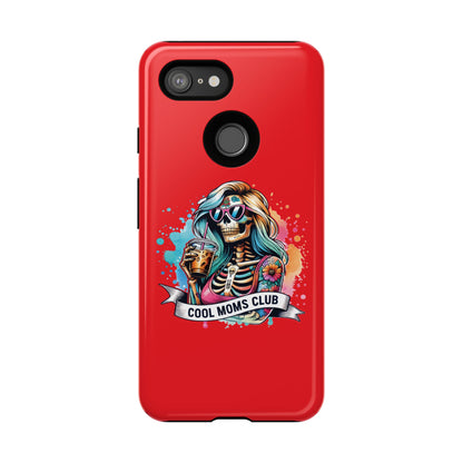 Cool Moms Club Phone Case - Tough Cases, Funky Phone Cover, Gift for Moms, Skeleton Design, Trendy Tech Accessories