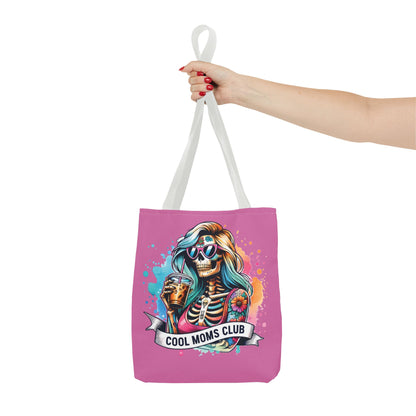 Cool Moms Club Tote Bag, Fun Tote, Sisterhood Gift, Beach Bag, Halloween Accessory, Colorful Shoulder Bag