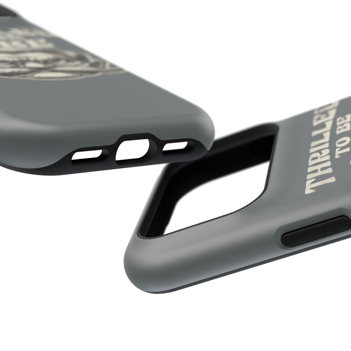 Phone Case — "Thrilled to Be Here" Vintage Mustache Man Impact Case