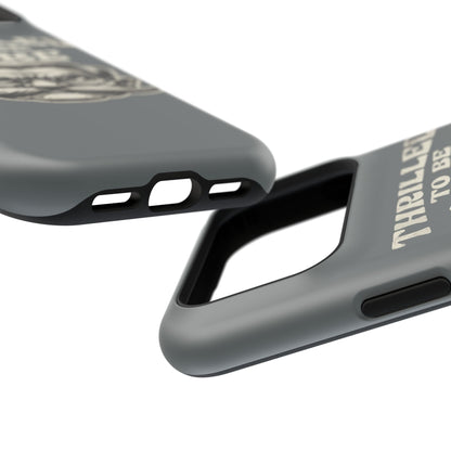 Phone Case — "Thrilled to Be Here" Vintage Mustache Man Impact Case