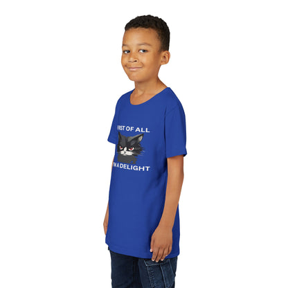Youth Cat Humor Tee - Perfect for Cat Lovers, Birthday Gifts for Kids, Everyday Wear, Funny Quotes Shirt, Gift for Pet Lovers