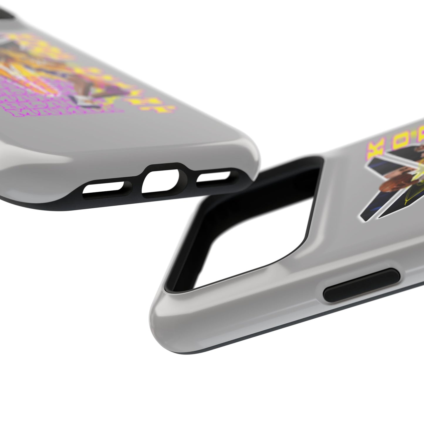 Impact-Resistant Phone Case — Bold Retro Basketball Graphic