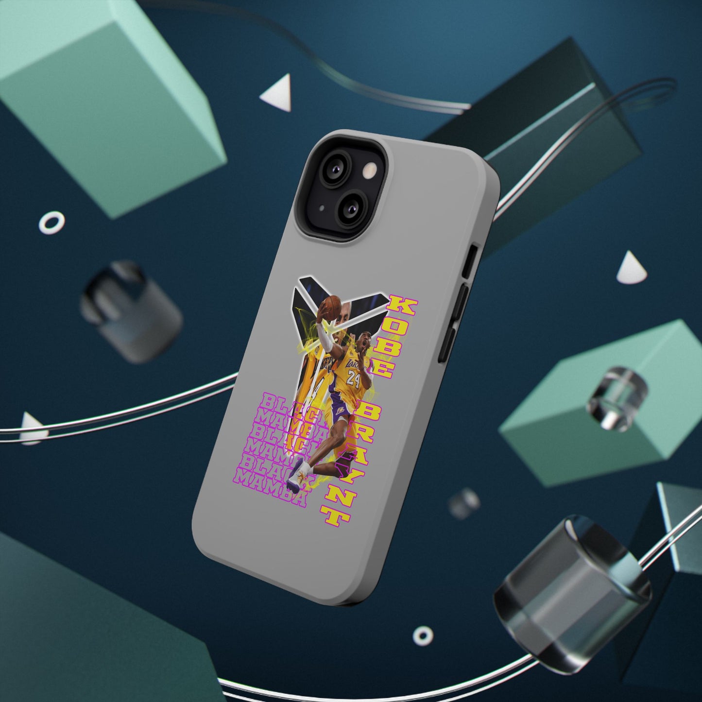 Impact-Resistant Phone Case — Bold Retro Basketball Graphic