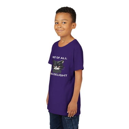 Youth Cat Humor Tee - Perfect for Cat Lovers, Birthday Gifts for Kids, Everyday Wear, Funny Quotes Shirt, Gift for Pet Lovers