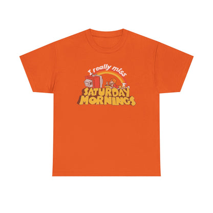 Retro Saturday Mornings Tee, Vintage Cartoon Shirt, Unisex Cotton Tee, Cozy Weekend Vibe, Perfect Gift for Nostalgia Lovers