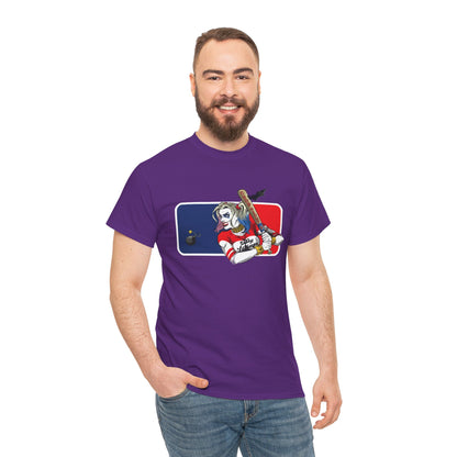 Unisex Baseball Graphic Tee - Harley Quinn DC Casual Wear for Sports Lovers