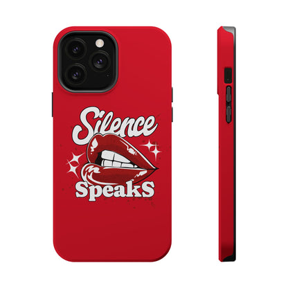 Bold Expression Magnetic Tough Cases, Phone Cover, Gift for Her, Pop Art, Trendy Accessory, Silence Speaks Design