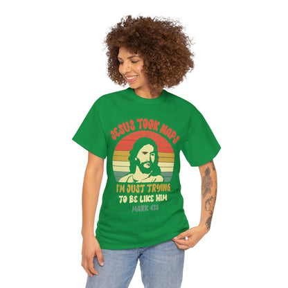 Jesus Took Naps Be Like Jesus Retro Unisex Heavy Cotton Tee