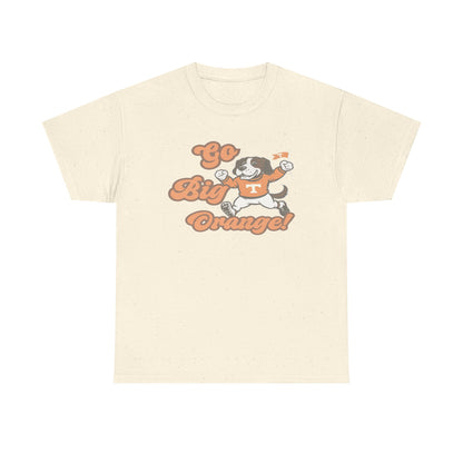 Go Big Orange Unisex Heavy Cotton Tee, Sports Fan Shirt, Casual Wear, College Game Day Top, Gift for Sports Enthusiasts