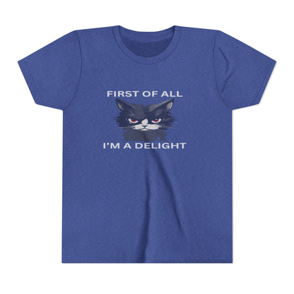 Youth Cat Humor Tee - Perfect for Cat Lovers, Birthday Gifts for Kids, Everyday Wear, Funny Quotes Shirt, Gift for Pet Lovers