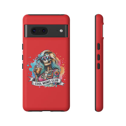 Cool Moms Club Phone Case - Tough Cases, Funky Phone Cover, Gift for Moms, Skeleton Design, Trendy Tech Accessories