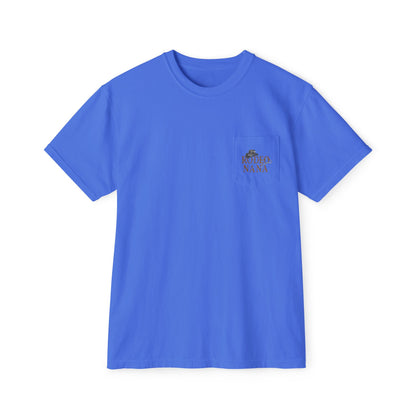 Faith-Inspired Pocket T-Shirt with Uplifting Bible Verse