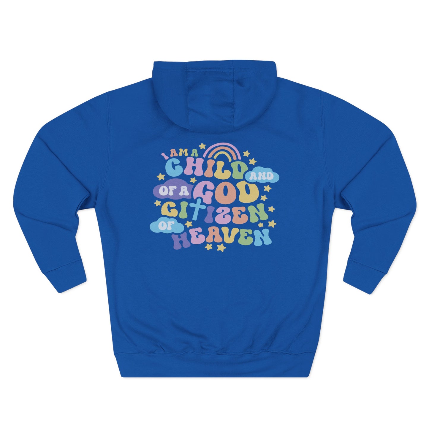Child of a God Citizen of Heaven Hoodie | Pastel Rainbow Faith Design