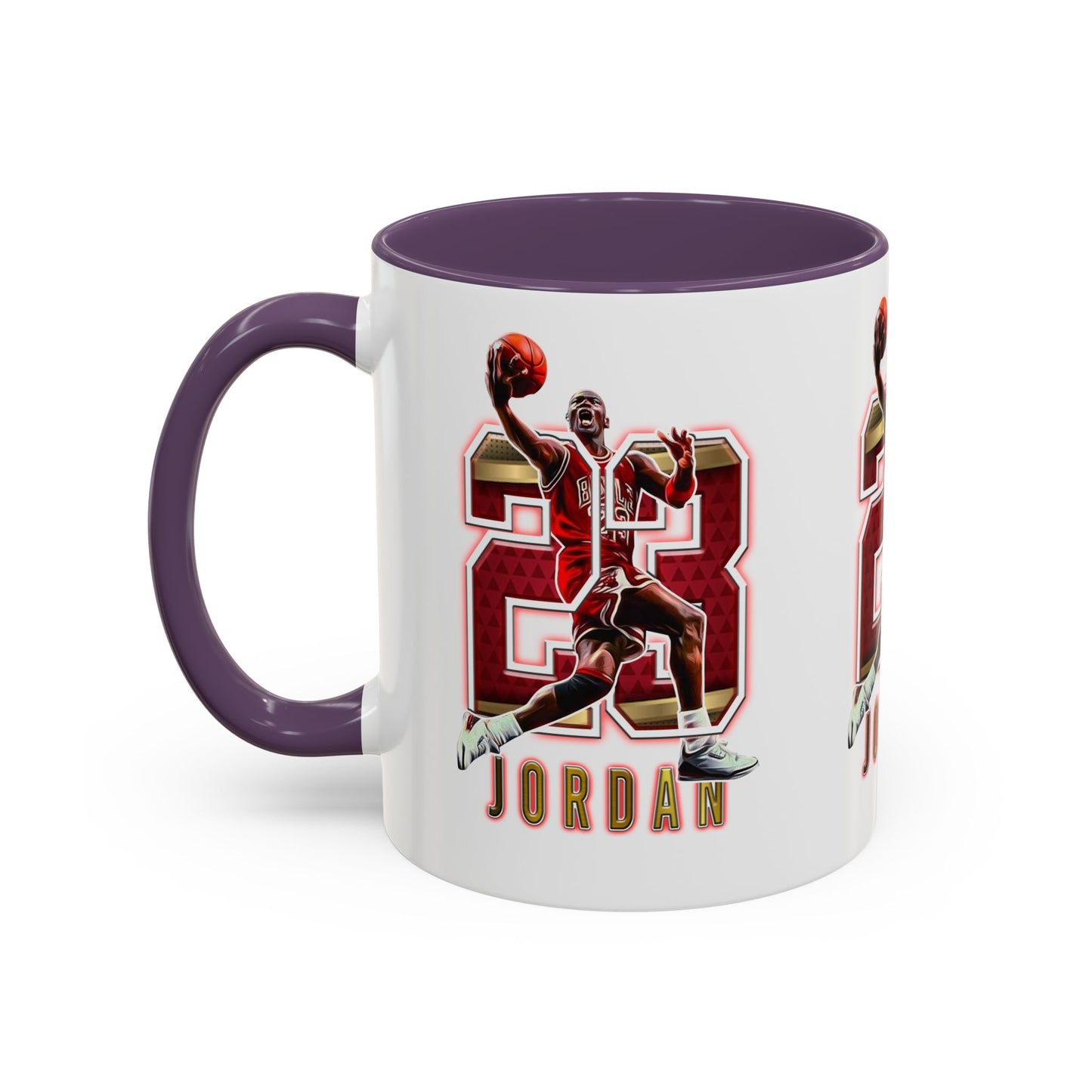 Michael Jordan Accent Coffee Mug - 11oz & 15oz - Perfect Gift for Sports Fans, Collectors, Basketball Lovers, Unique Gift Idea