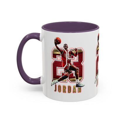 Michael Jordan Accent Coffee Mug - 11oz & 15oz - Perfect Gift for Sports Fans, Collectors, Basketball Lovers, Unique Gift Idea