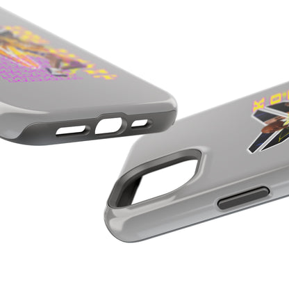 Impact-Resistant Phone Case — Bold Retro Basketball Graphic