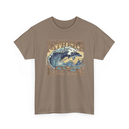 How Deep Is the Father's Love Wave Graphic Tee | Christian Faith Ocean Design