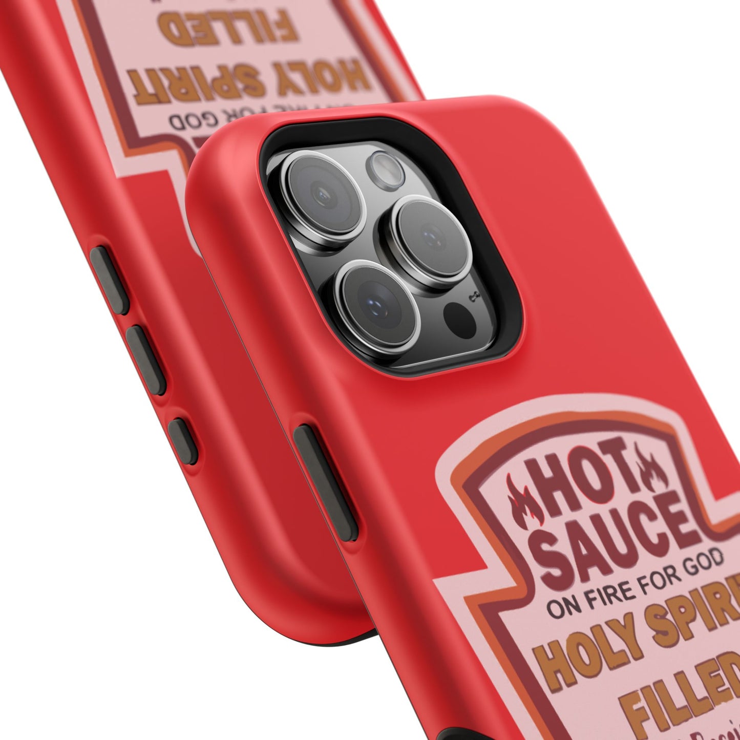 Holy Spirit Hot Sauce Phone Cases - Impact-Resistant, Christian Gift, Spiritual Reminder, Unique Design, Faith-Based Accessory