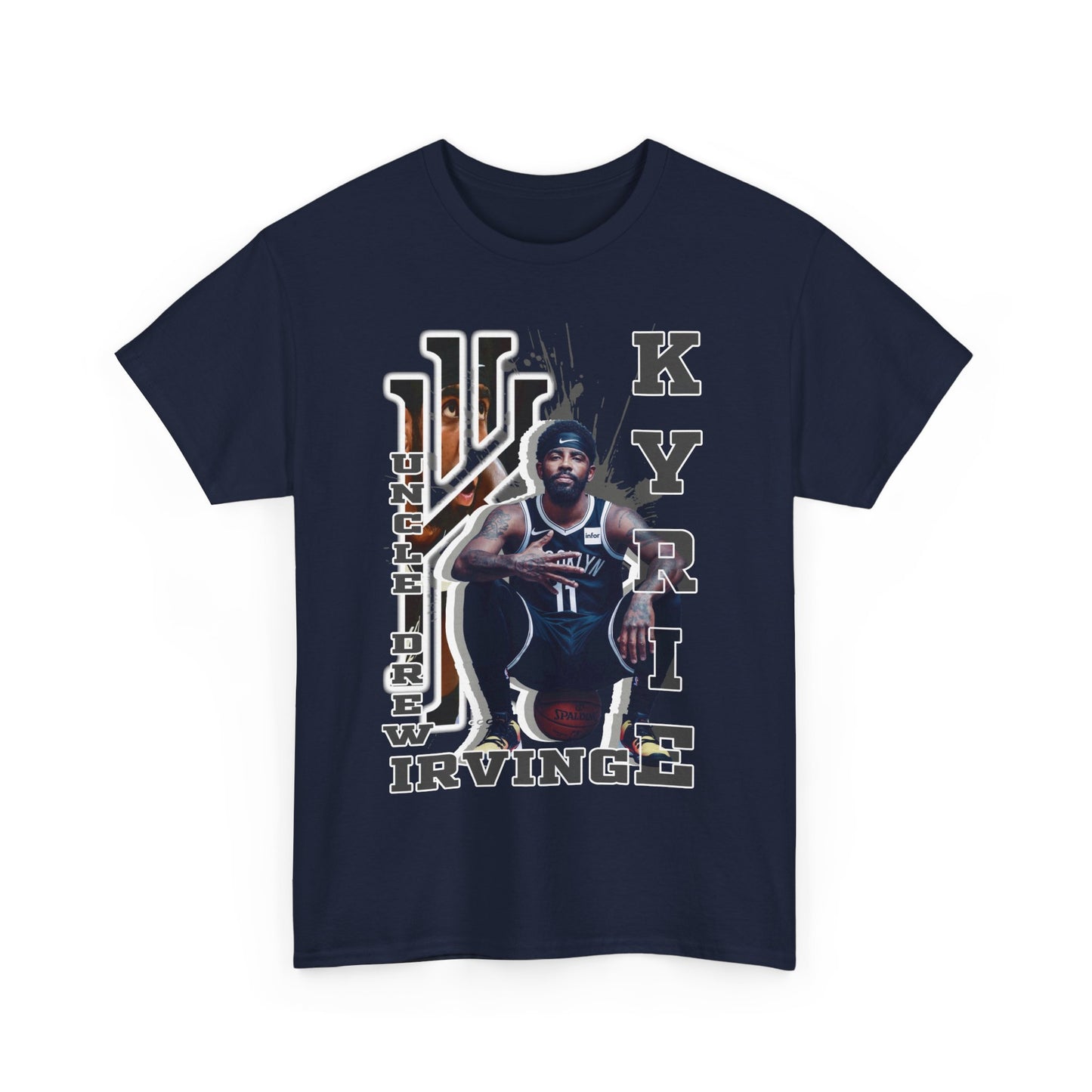 Kyrie Irving Unisex Heavy Cotton Tee, Basketball Fan Shirt, Sports Merchandise, Gift for Athletes, Streetwear Style