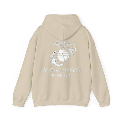 the Just shall Live by Faith Heavy Blend™ Hooded Sweatshirt