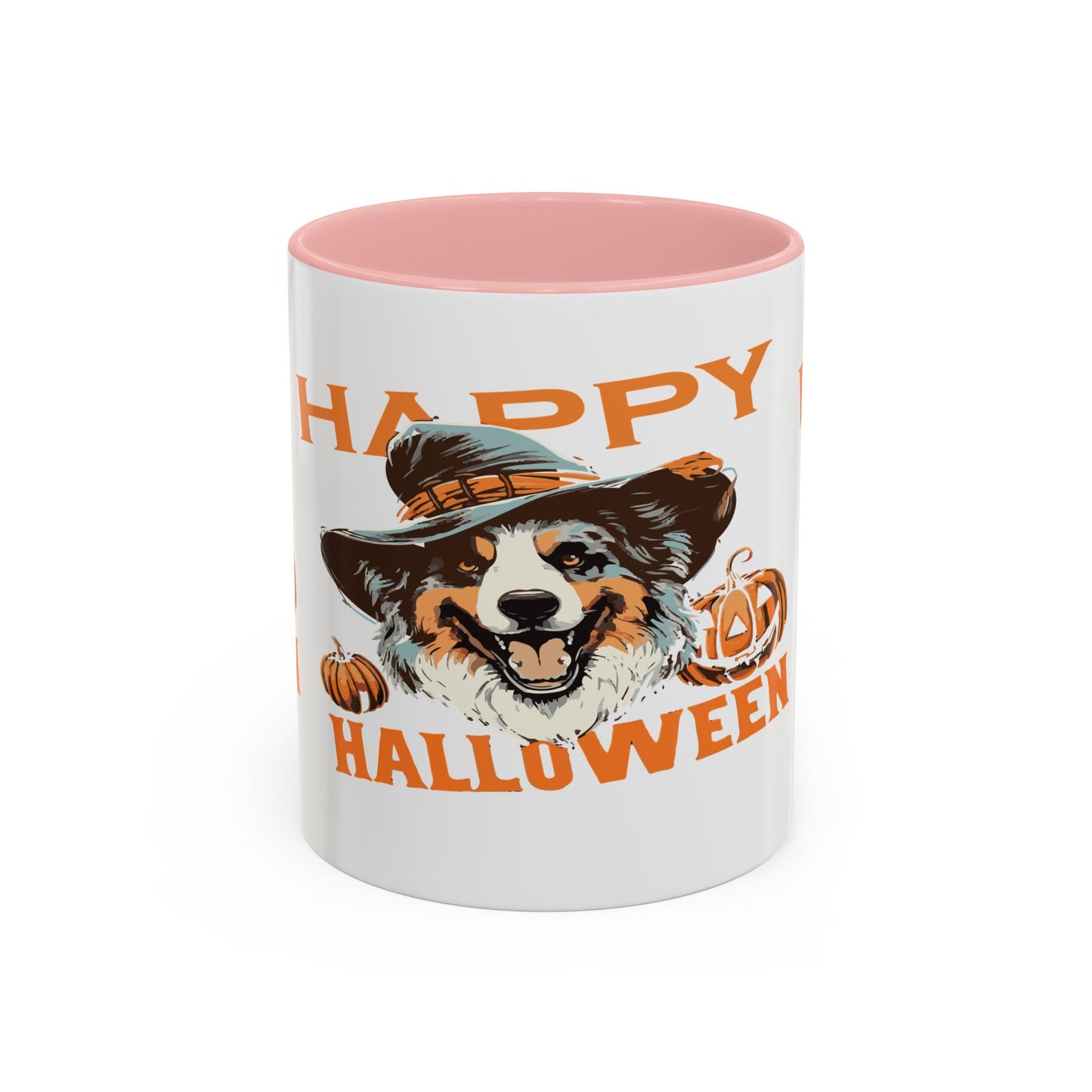Halloween Dog Mug with Pumpkin Design, Cute Pet Lover Gift, Coffee Ceramic Cup for Fall, Spooky Season Decor, Happy Halloween