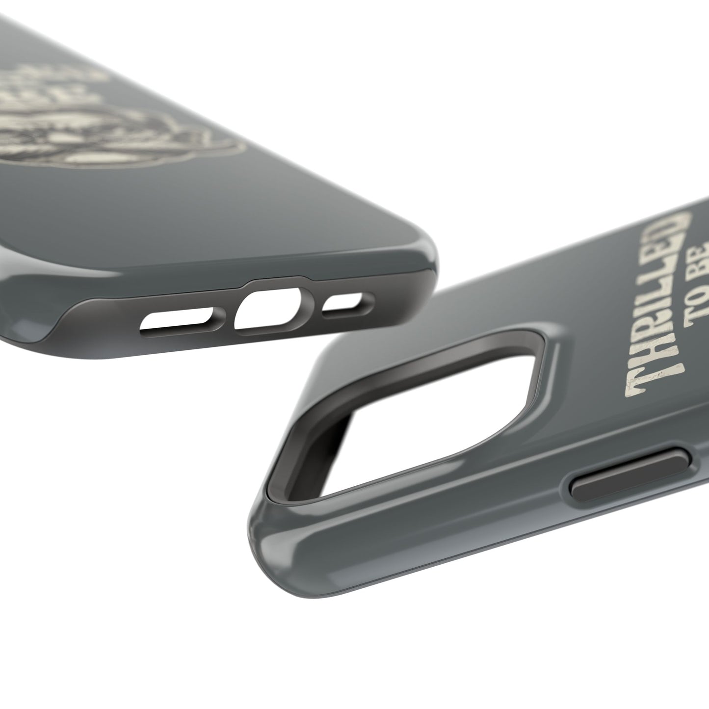 Phone Case — "Thrilled to Be Here" Vintage Mustache Man Impact Case