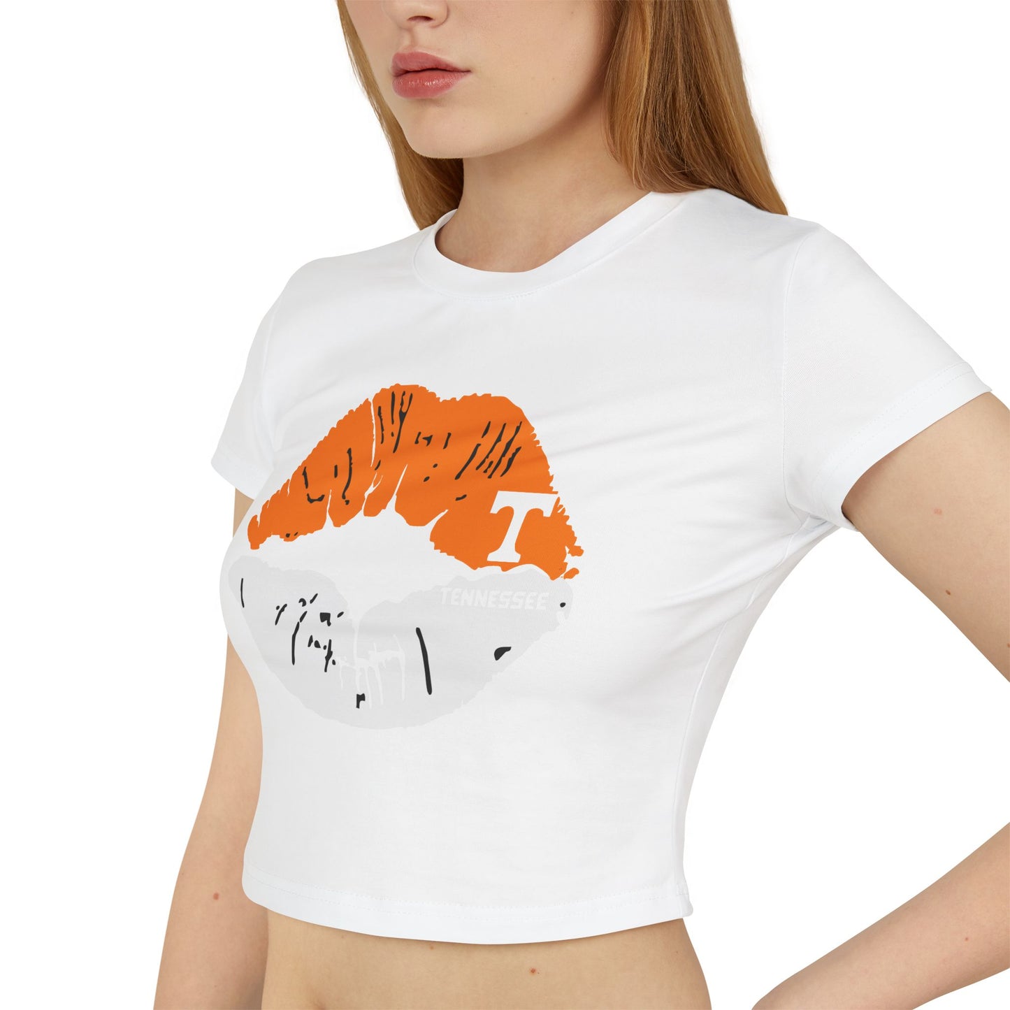 Stylish Tennessee Vols Women's Baby Tee with Lip Print